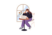 Freelance workers working online set, a Person Illustration by PaperTrident (Thumbnail 6 of 9)