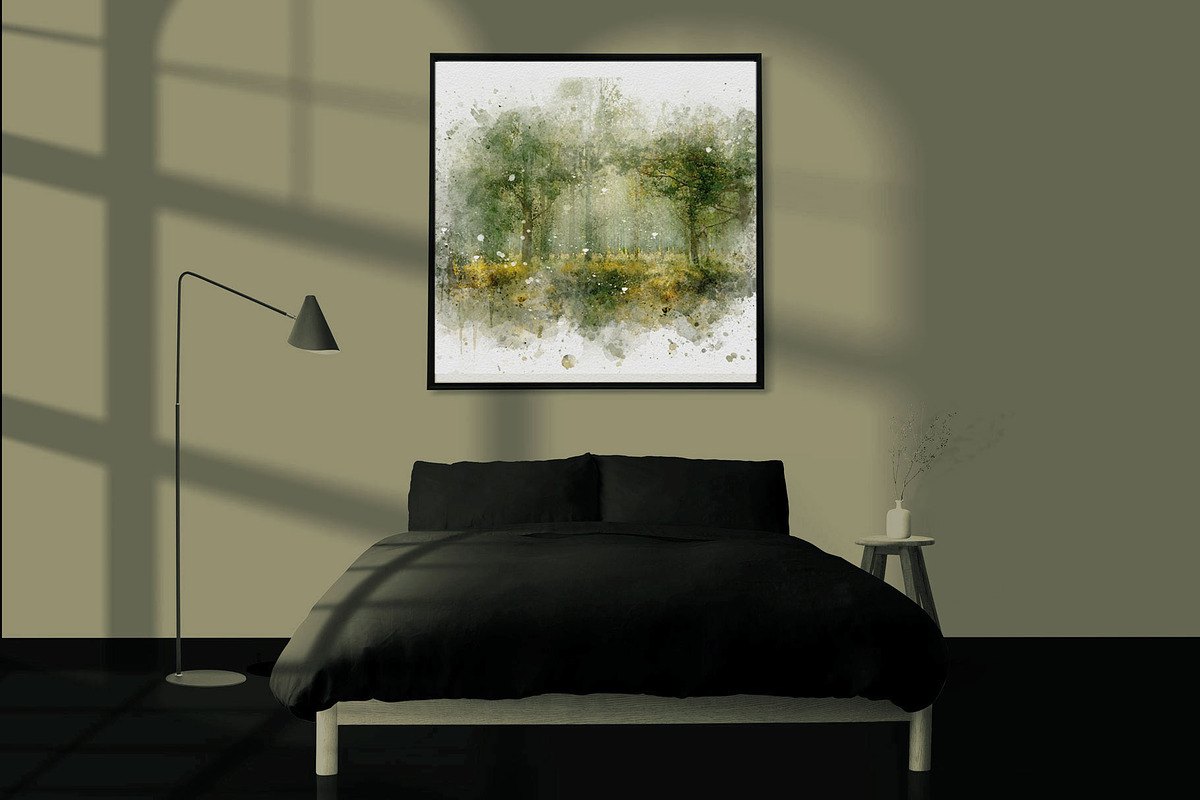 Mysterious Watercolor Landscapes 3, a Background Graphic by Suna Kosem (Photo 5 of 14)