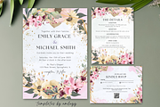 Greenery Pink Floral Wedding Suite, an Invitation Template by Elegant_Studio44 (Thumbnail 4 of 4)