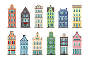 Set of 12 Amsterdam old houses, a Decorative Illustration by Primula`s shop (Thumbnail 2 of 2)