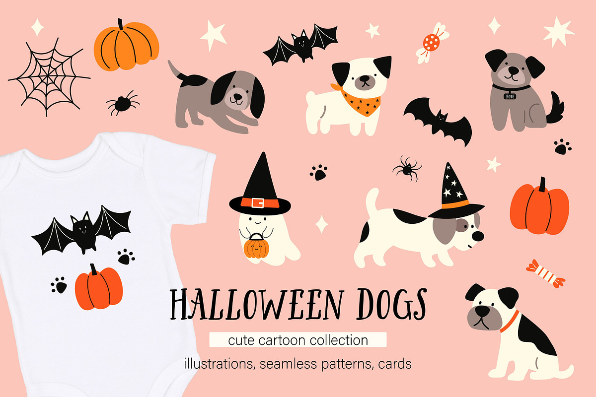 Happy Dog Halloween, an Animal Illustration by EltaMaxArt (Photo 1 of 6)
