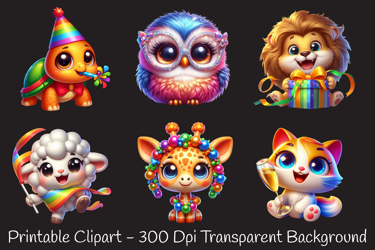 Cute New Year Cartoon Characters Cli, an Illustration by RobertsArt (Photo 2 of 5)