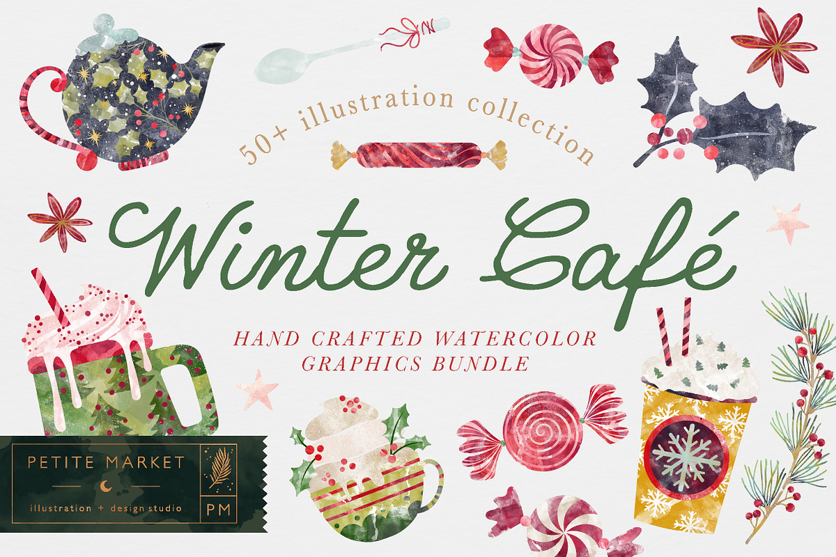 Winter Cafe Collection, a Food Illustration by PetiteMarket (Photo 1 of 5)