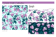 Boho Floral Digital Paper, a Pattern Graphic by FINEAPPLE (Thumbnail 5 of 9)