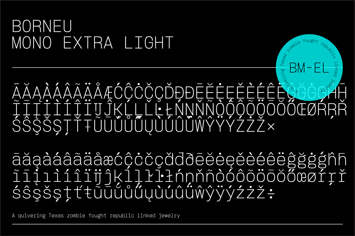 Borneu Mono Regular, a Sans Serif Font by BorneuStd (Photo 3 of 10)