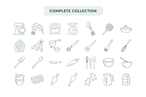 Baking Tools & Ingredients Icons