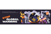 Global warming banners, posters, a Technology Illustration by PaperTrident (Thumbnail 3 of 3)