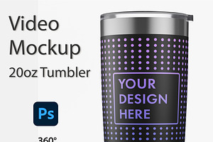 20oz Tumbler Video Mockup