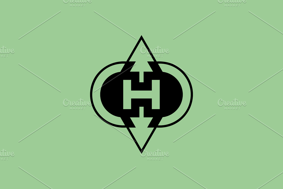 letter H pine tree emblem logo, a Branding & Logo Template by Rasagama Studio