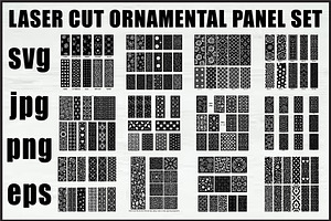 Black Lasercut Panel Bundle, an Object Graphic by Designer_Momina