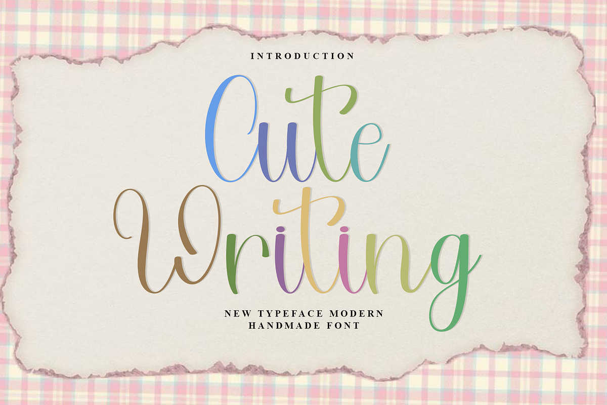 Cute Writing, a Handwritten Font by InermediaSTUDIO (Photo 1 of 8)