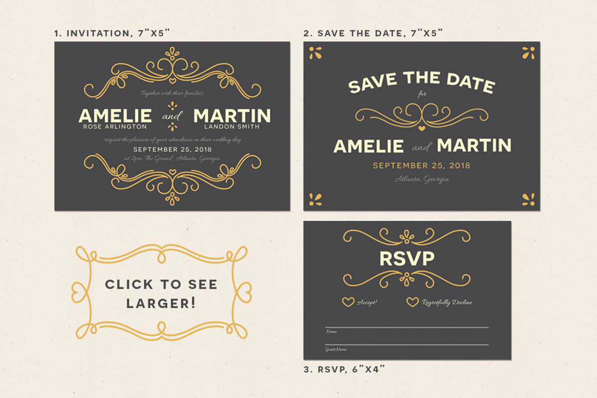 Fairytale Wedding Pack, an Invitation Template by Every Tuesday (Photo 3 of 5)