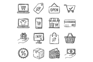 E-commerce Icons, an Object Graphic by nikagraphic