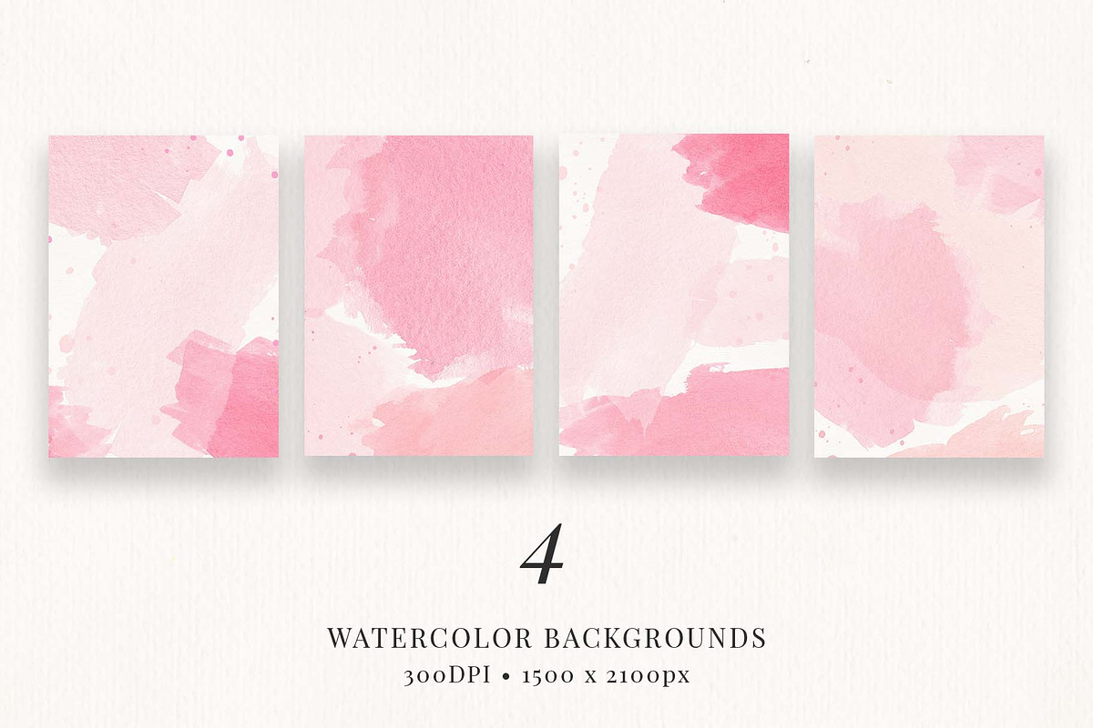 Blushing Pink Watercolor Clip Art, an Object Graphic by Chelsea Bromley (Photo 2 of 4)