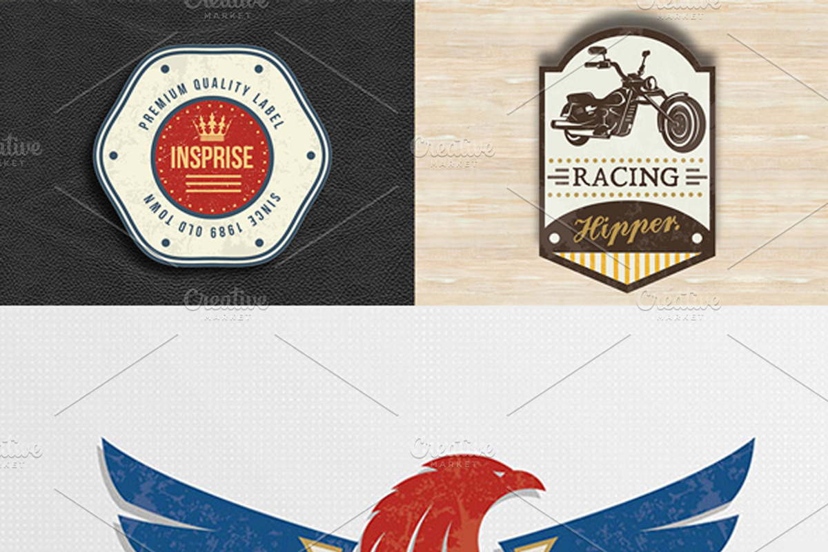 12 Vintage Badge Logos Version 4, a Branding & Logo Template by Graphicgo (Photo 5 of 6)