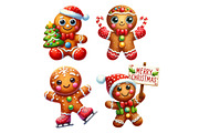 Christmas Gingerbread Man Cookie Cli, an Illustration by Designworld (Thumbnail 4 of 4)