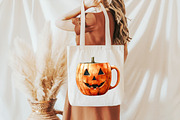 Pumpkin and Coffee Halloween Bundle, an Illustration by Pixels.Craft (Thumbnail 5 of 7)