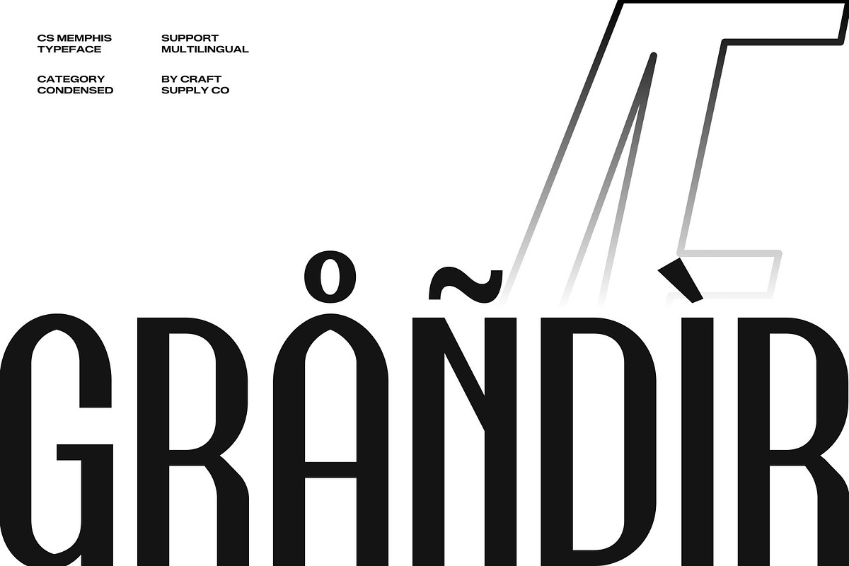 CS Memphis – Condensed Font, a Sans Serif Font by Craft Supply Co. (Photo 7 of 8)