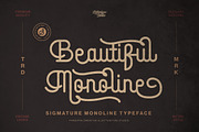 Sigmature Monoline Beautiful Script, a Script Font by Lettertype Studio (Thumbnail 3 of 15)