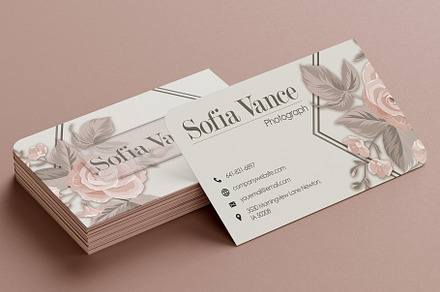 Floral Business Cards, a Business Card Template by FakhiiDesigns