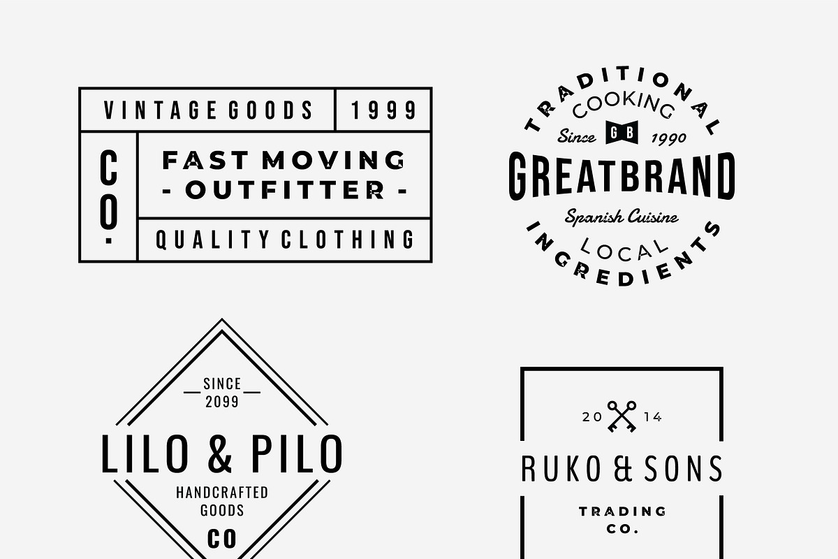 vintage logo, badge, insignia, label, a Branding & Logo Template by Brainware Graphic (Photo 8 of 14)