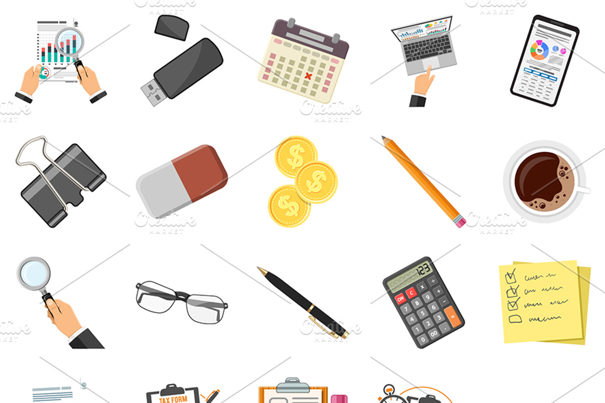 Tax, Auditing and Test Themes, an Education Illustration by TAlex (Photo 7 of 7)