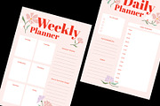 Floral Daily Weekly Planner, a Stationery Template by Neermana (Thumbnail 4 of 4)