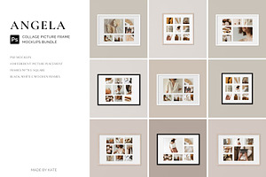 Collage Picture Frame Mockups Bundle
