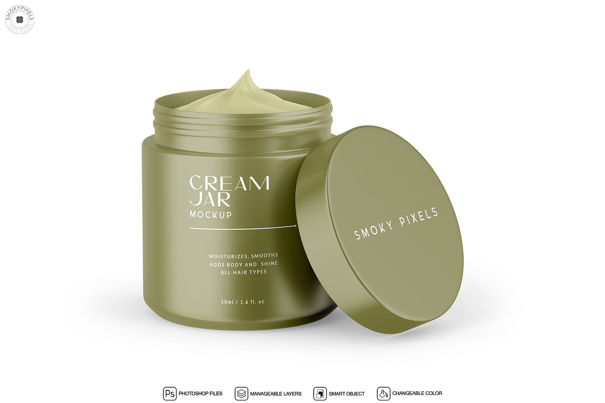 Cream Jar & Box Mockups, a Packaging Mockup by SmokyPixels (Photo 3 of 5)