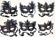 Black Lace Masquerade Mask Clipart, an Illustration by DreamCafeArt (Thumbnail 2 of 5)