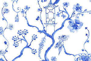 Chinoiserie Little Pagoda Pattern