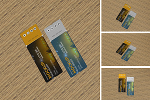 Ticket mockup, a Flyer Template by kebunmockup