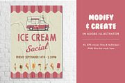 Retro Ice Cream Vans, a Food Illustration by the cabin supply co (Thumbnail 5 of 5)