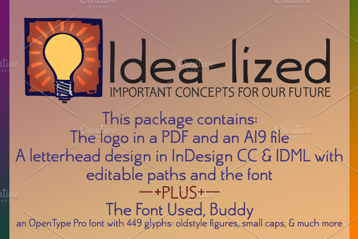 Idea-lized logo & font package