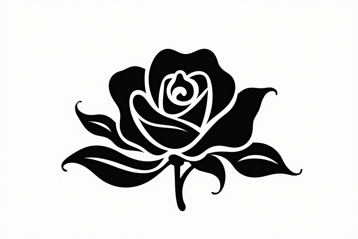 Rose Black Silhouette Decorative, an Illustration by Amazin_art (Photo 21 of 31)