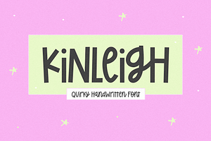 Kinleigh | Cute Quirky Font, a Handwritten Font by KA Designs
