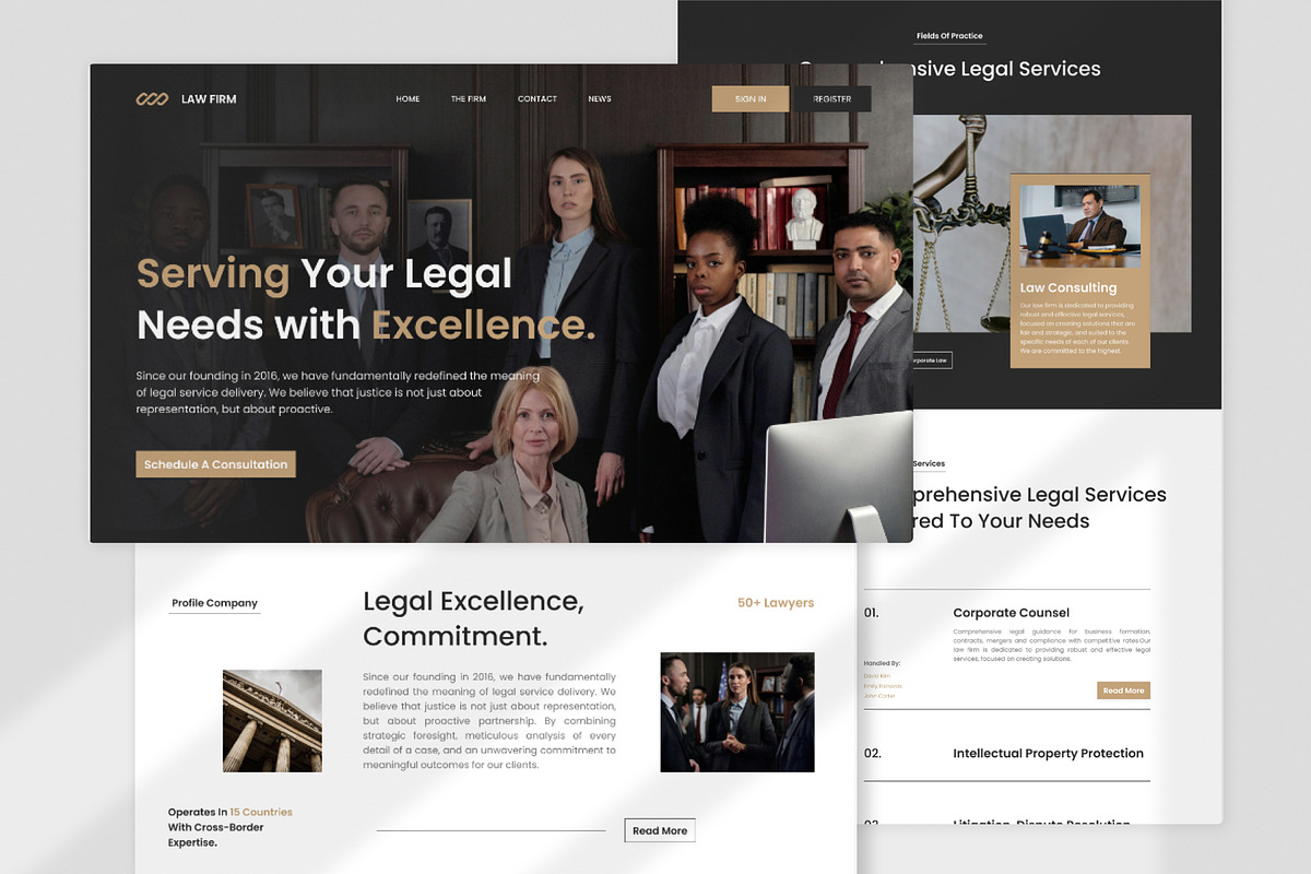 Law Firm Homepage, a Landing Page Template by Antstheme (Photo 1 of 2)