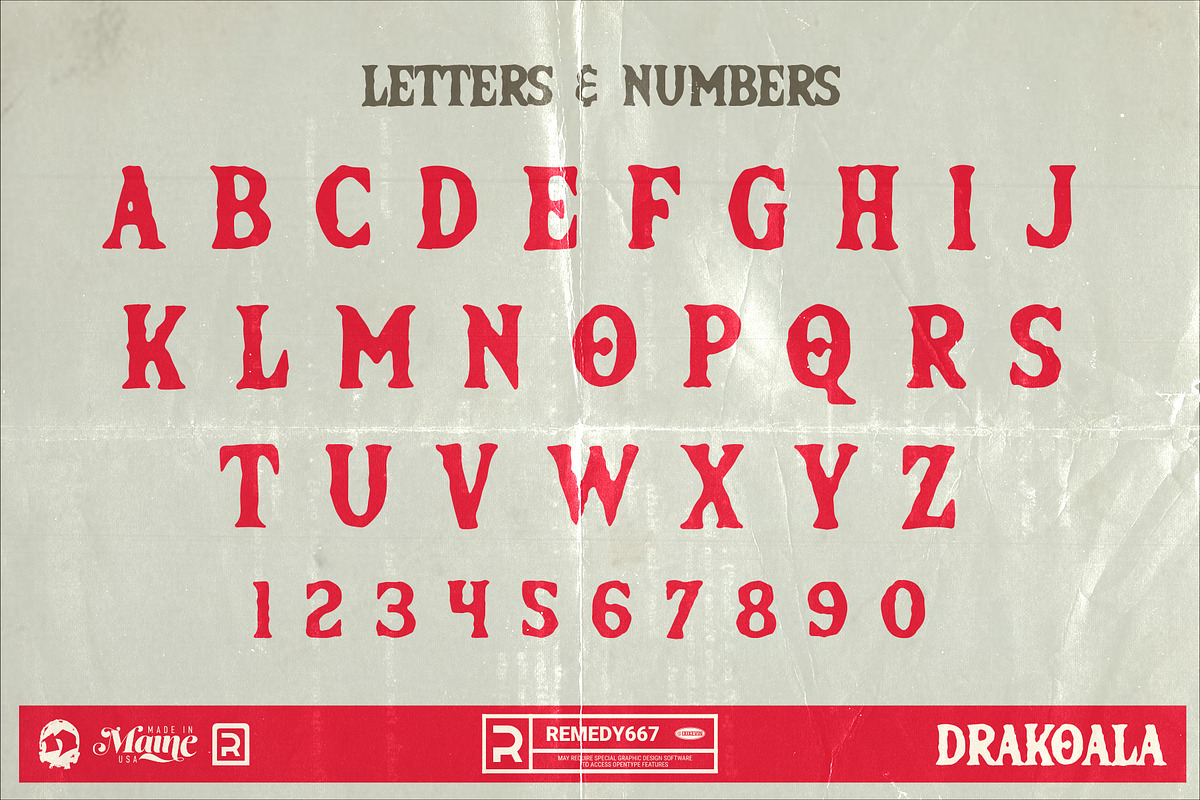 Drakoala - Neo-Gothic Horror Font preview 2