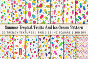 Summer Tropical Fruits Pattern, a Pattern Graphic by OK Design (Thumbnail 1 of 5)