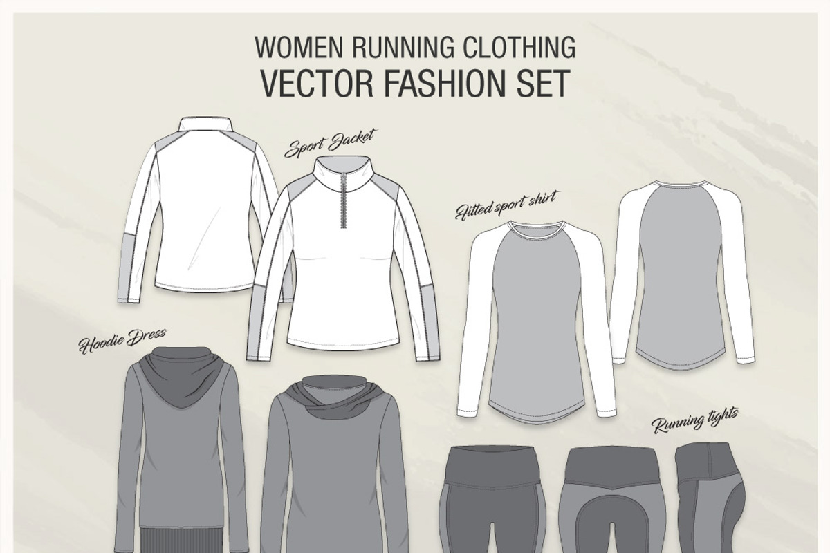 Women Running Clothing Set, an Illustration by VECFASHION