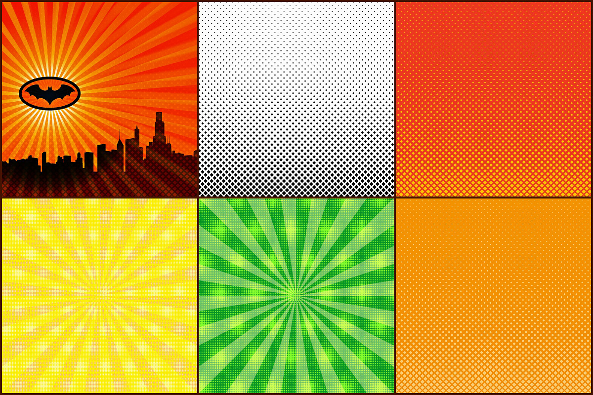 Superhero Comic Pop Art Papers, a Pattern Graphic by FrankiesDaughtersDesign (Photo 5 of 11)