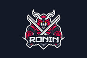 Ronin Skull Mascot Esport Logo, a Branding & Logo Template by prps.std (Thumbnail 2 of 3)