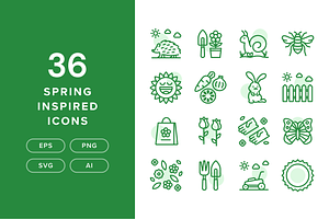 36 Spring Garden Icons