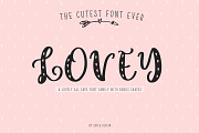Cute heart font family Lovey, a Script Font by Angele Kamp (Thumbnail 1 of 6)