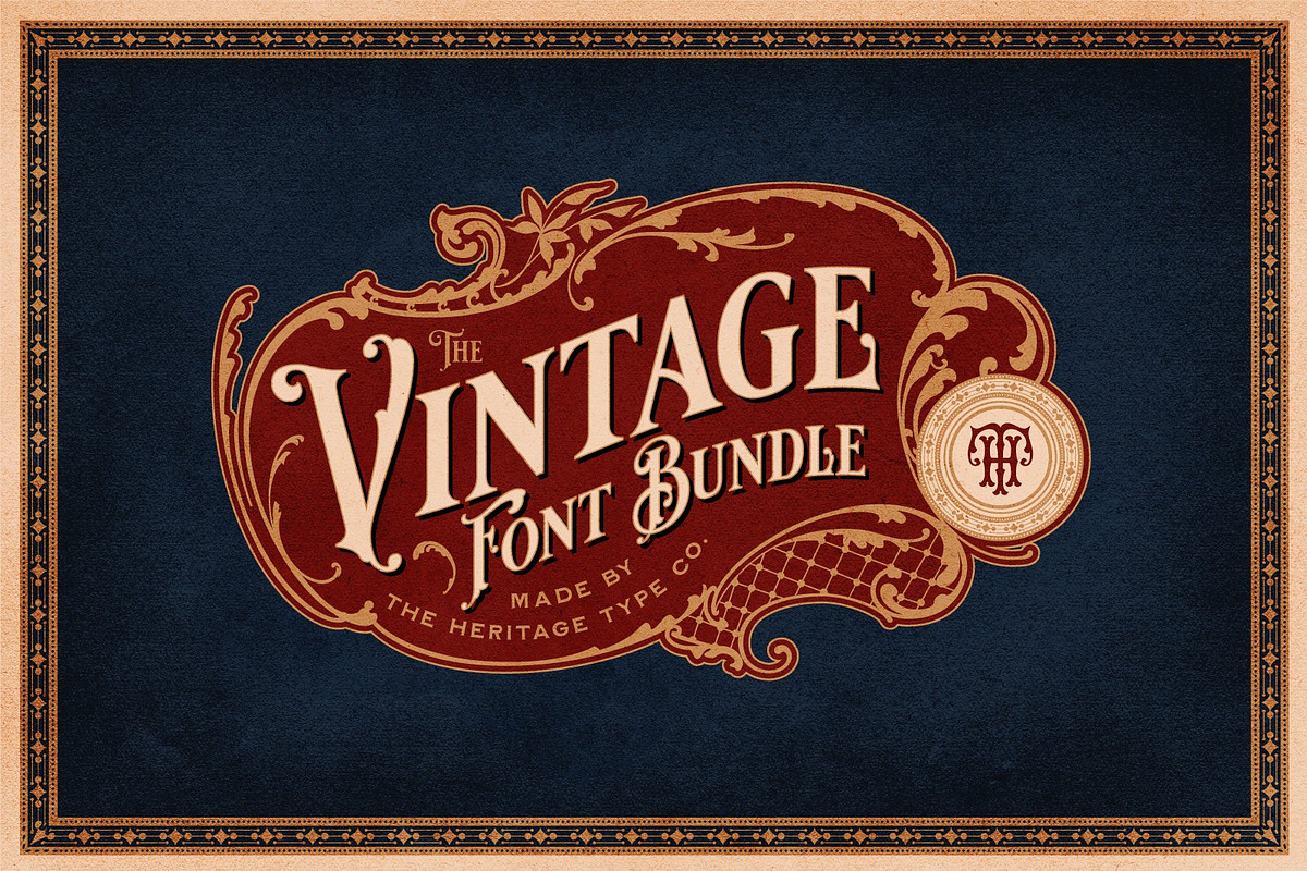 Vintage Font Bundle, a Font by Heritage Type Co. (Photo 9 of 9)
