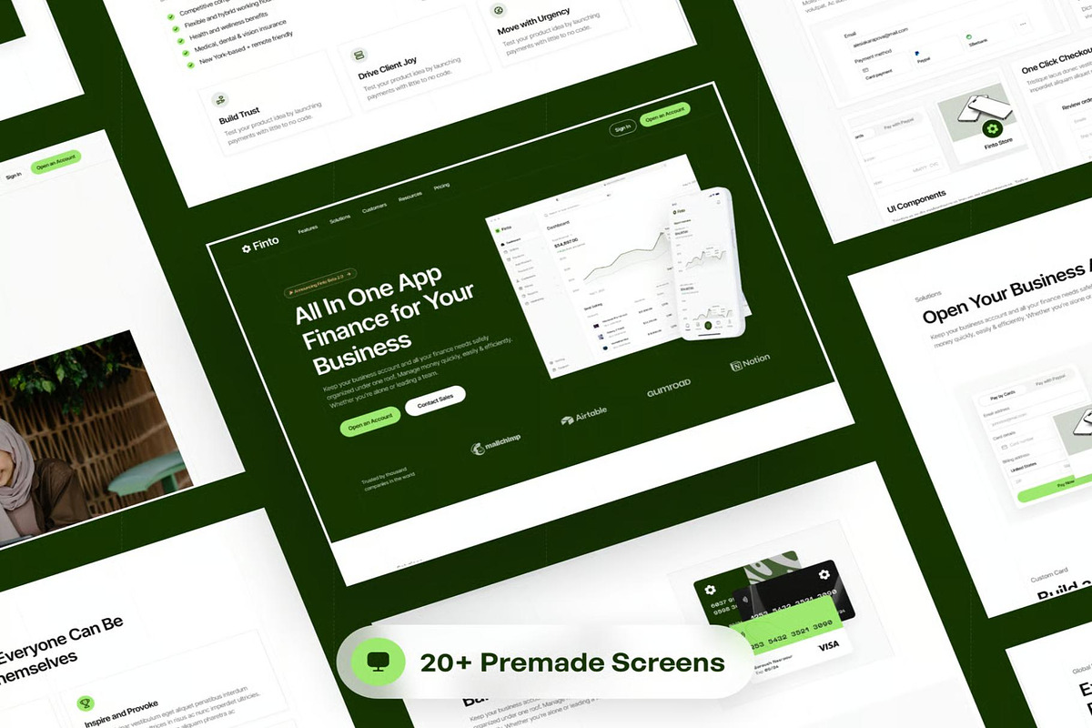 Finto Finance Website Coded Template, an UI Kit Template by Creative Perspective (Photo 5 of 7)