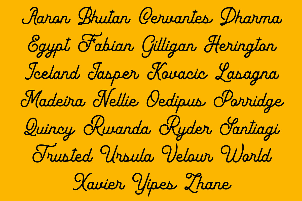 Yoriglo - Monoline Script Font, a Script Font by Arendxstudio (Photo 7 of 9)
