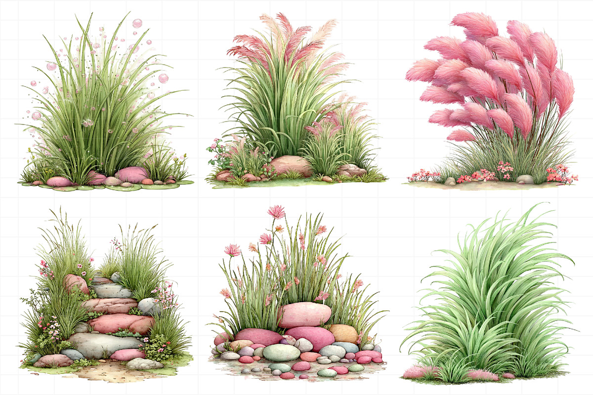 Watercolor Spring Green Grass Clipar, an Illustration by Daily.Designs (Photo 4 of 8)
