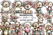Teddy Bear Mother’s Day Clipart, an Illustration by CraftArtStudio (Thumbnail 1 of 6)