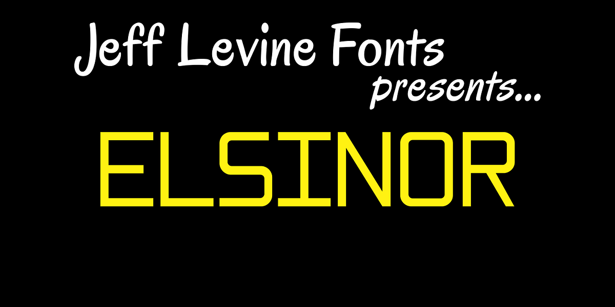 Elsinor JNL, a Sans Serif Font by Jeff Levine Fonts